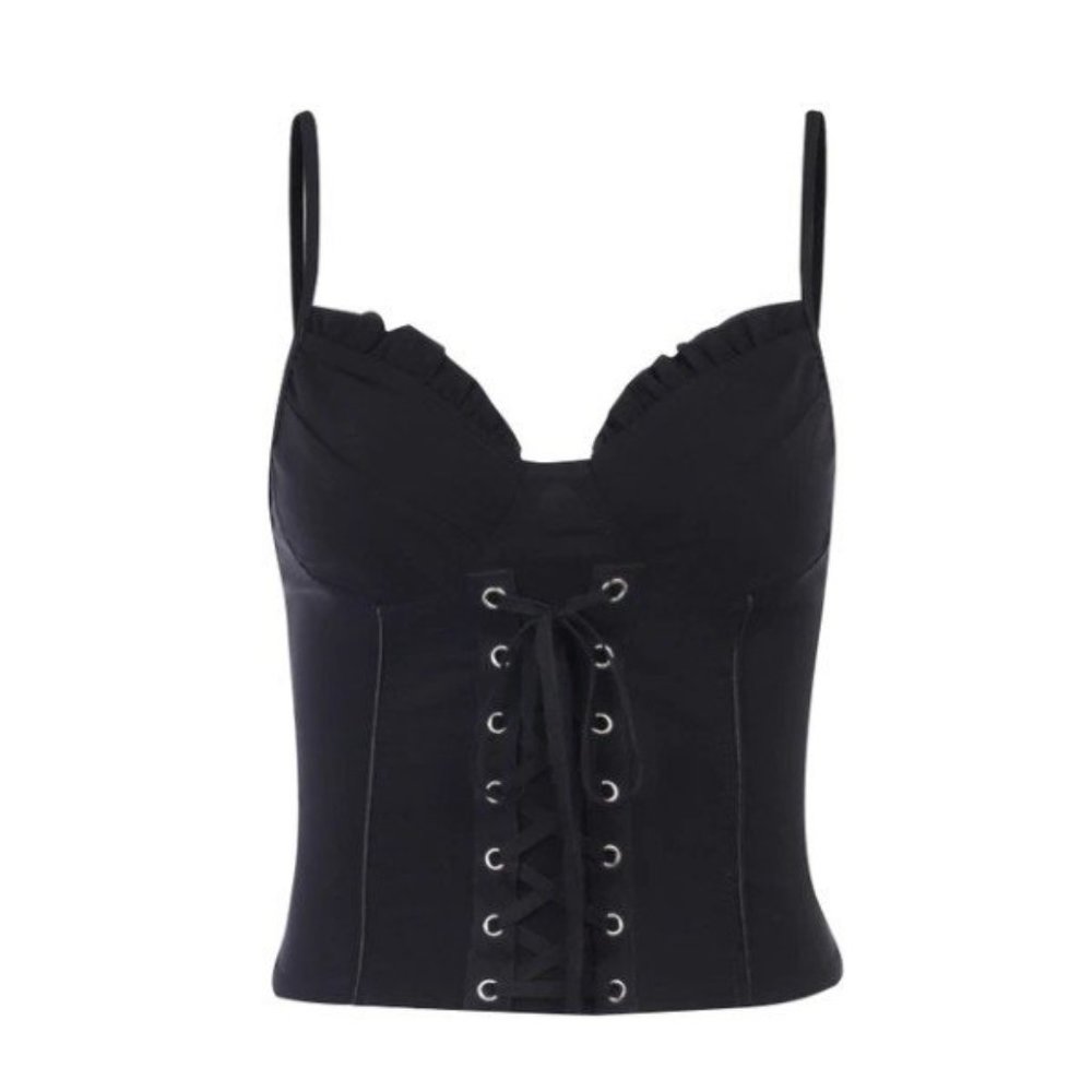 Lace Up Spaghetti Strap Top